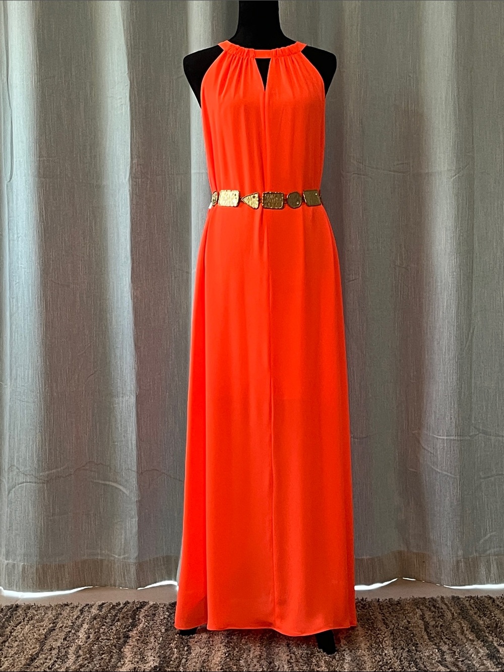 Daniel Cremieux Vibrant Orange Maxi Dress